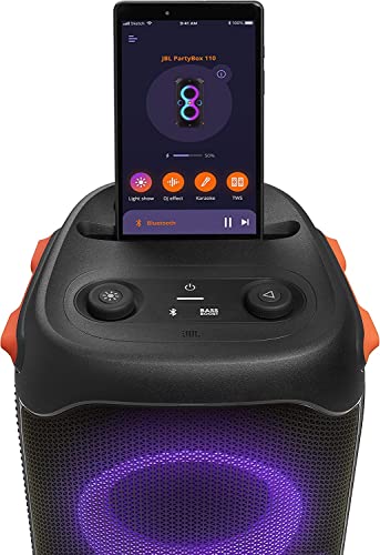 Black Portable Party Speaker with Built-in Lights C45410
