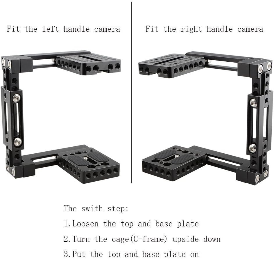 Universal Adjustable Camera Cage with Left Handle Grip T2216