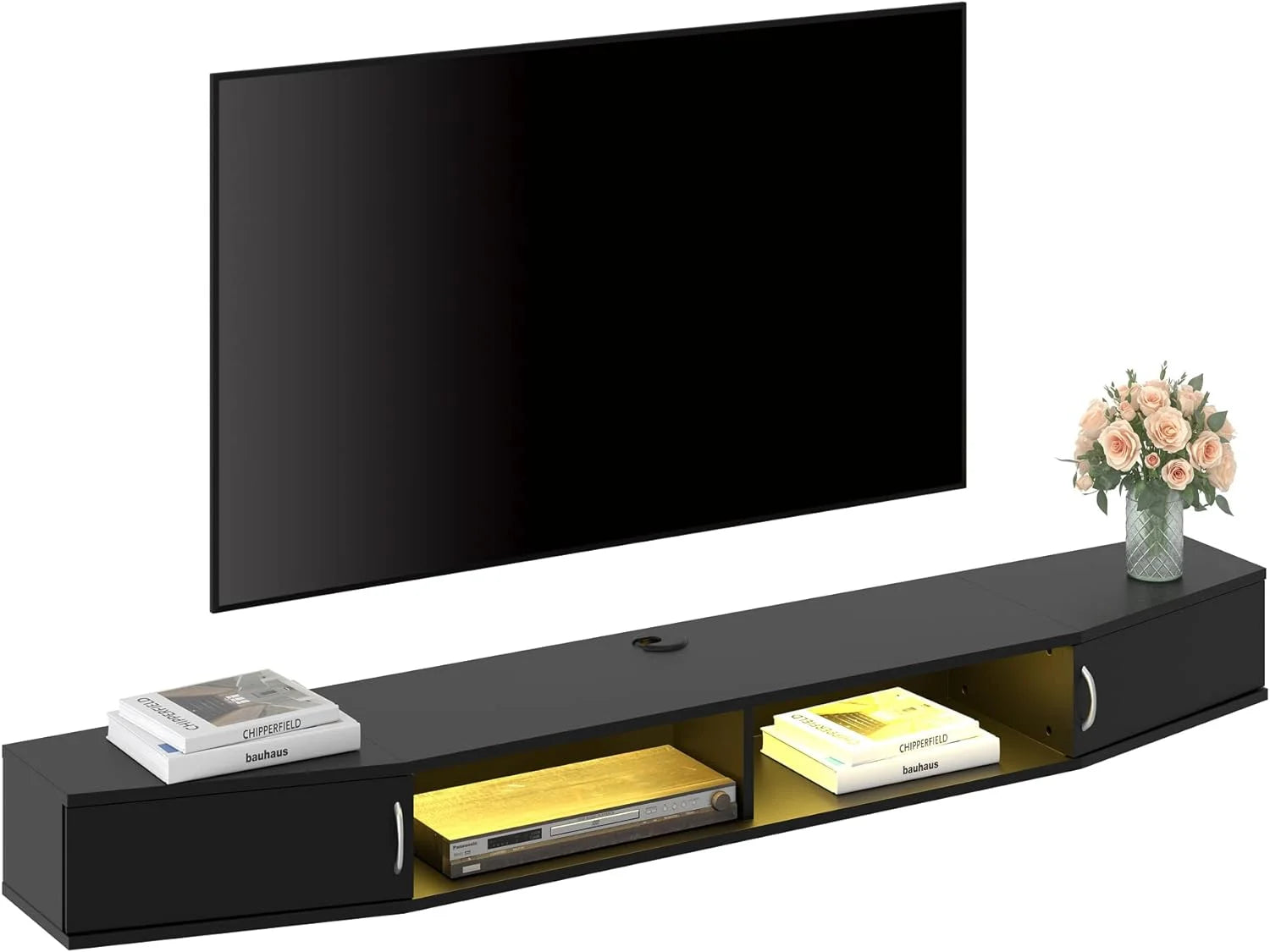 70'' Wall Mounted TV Stand with Cabinet P252