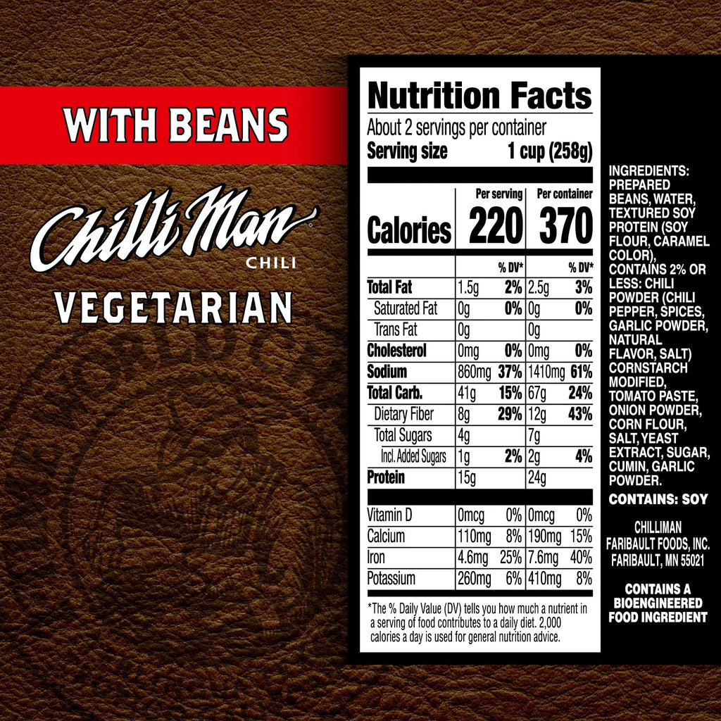 (12 Pack) Canned Vegetarian Chili With Beans, 15 ounce can T27621