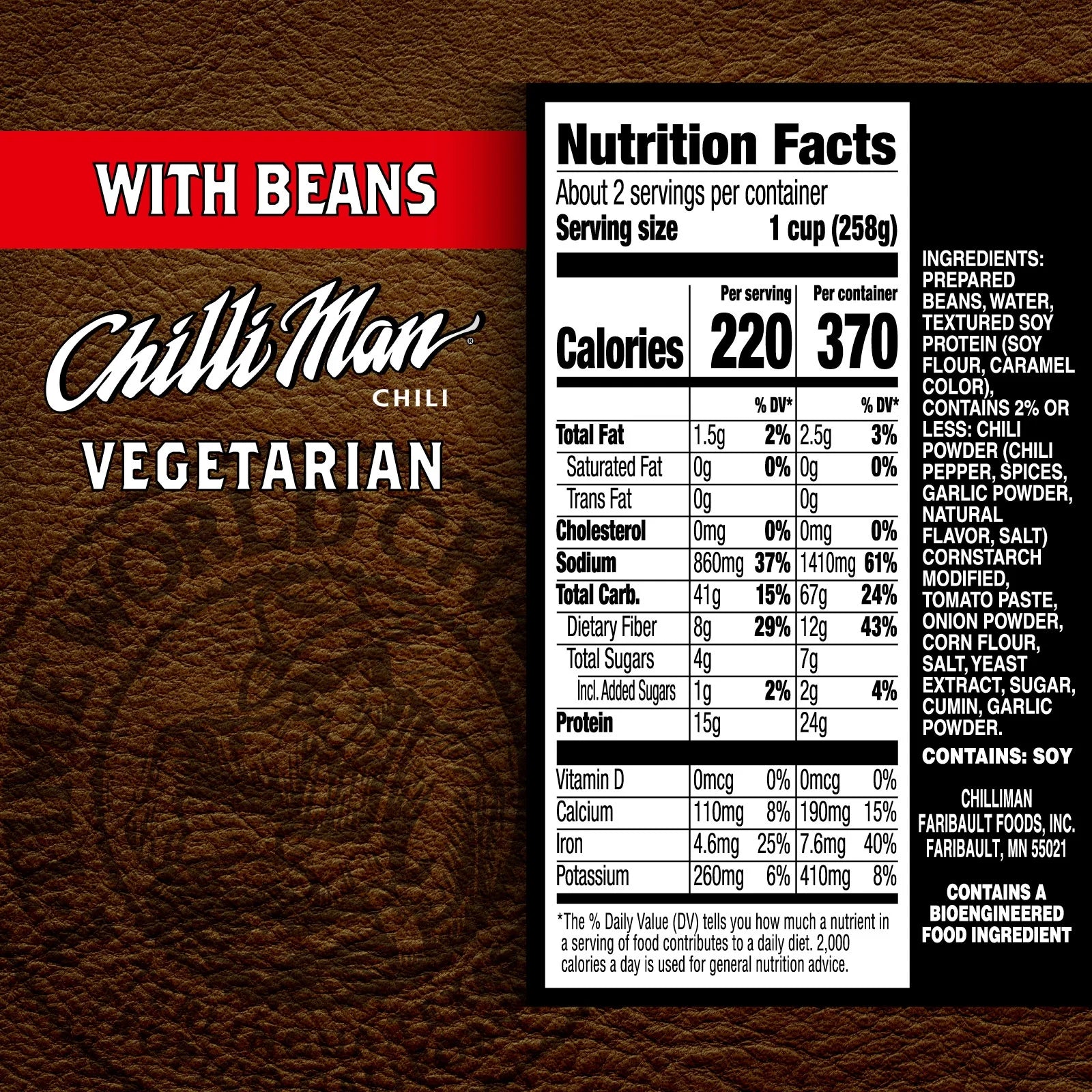 (12 Pack) Canned Vegetarian Chili With Beans, 15 ounce can T27621