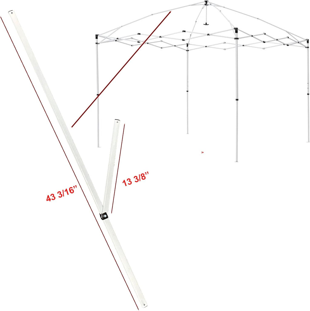 White Metal Canopy Gazebo Replacement Parts K8955
