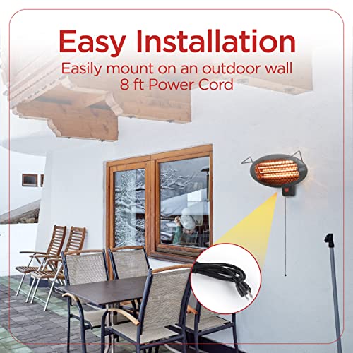 Patio Floor Electric Heater with 3 Heat Settings V578