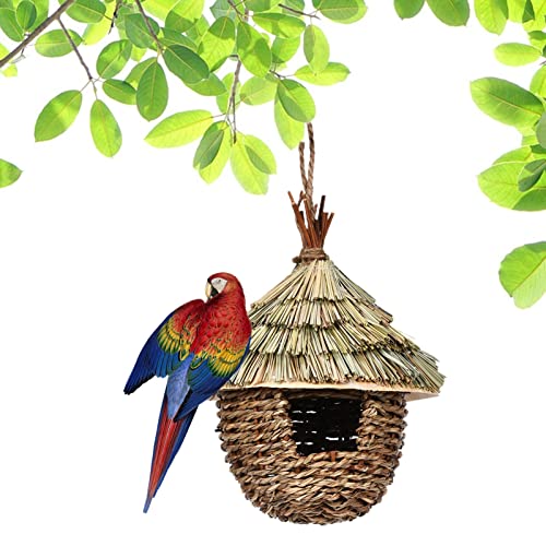 Hanging Straw Hand Woven Bird House J916