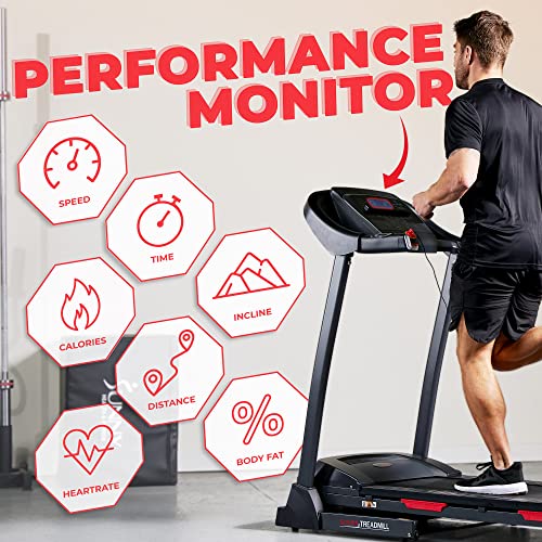 Folding Incline Treadmill with Pulse Sensors Y802