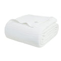 Queen Size White Cotton Throw Blanket 90 x 90 Inches X90002