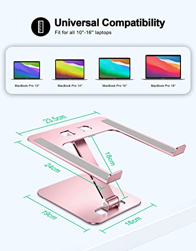 Pink Height Adjustable Aluminum Laptop Stand X637