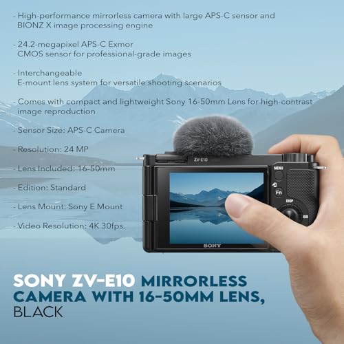 Black APS-C Mirrorless Interchangeable Lens Vlogging Camera with 16-50mm Lens G295
