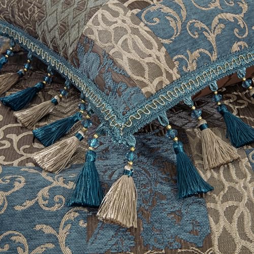 9-Piece King Jacquard Comforter Set with Euro Shams, Bedskirt, Decorative Pillow L80481