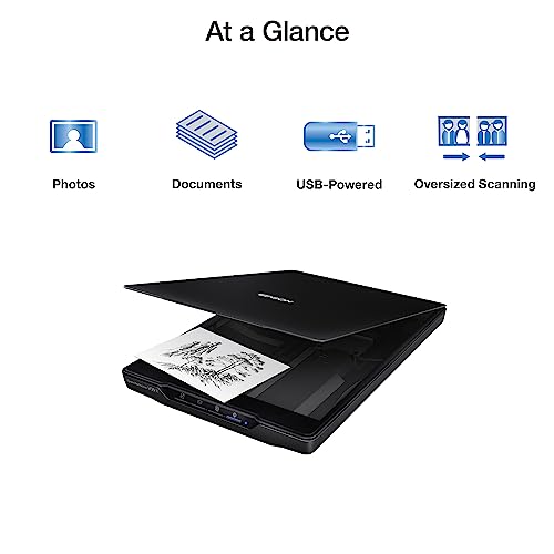 Black Flatbed Scanner 4800 dpi Optical Resolution I665764