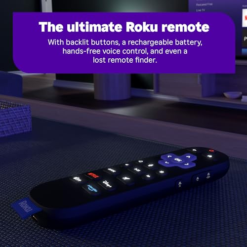 4K Streaming Device with HDR10+, Dolby Vision, Atmos, Bluetooth, Wi-Fi 6, Rechargeable Voice Remote Pro with Backlit Buttons U754
