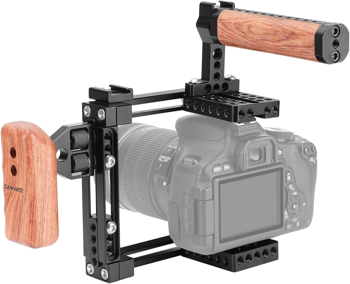 Universal Adjustable Camera Cage with Left Handle Grip T2216