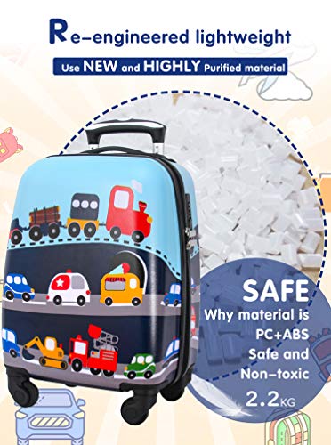 Kids Carry On Luggage Rolling Suitcase with 4 Wheels Hardshell Case Q419256