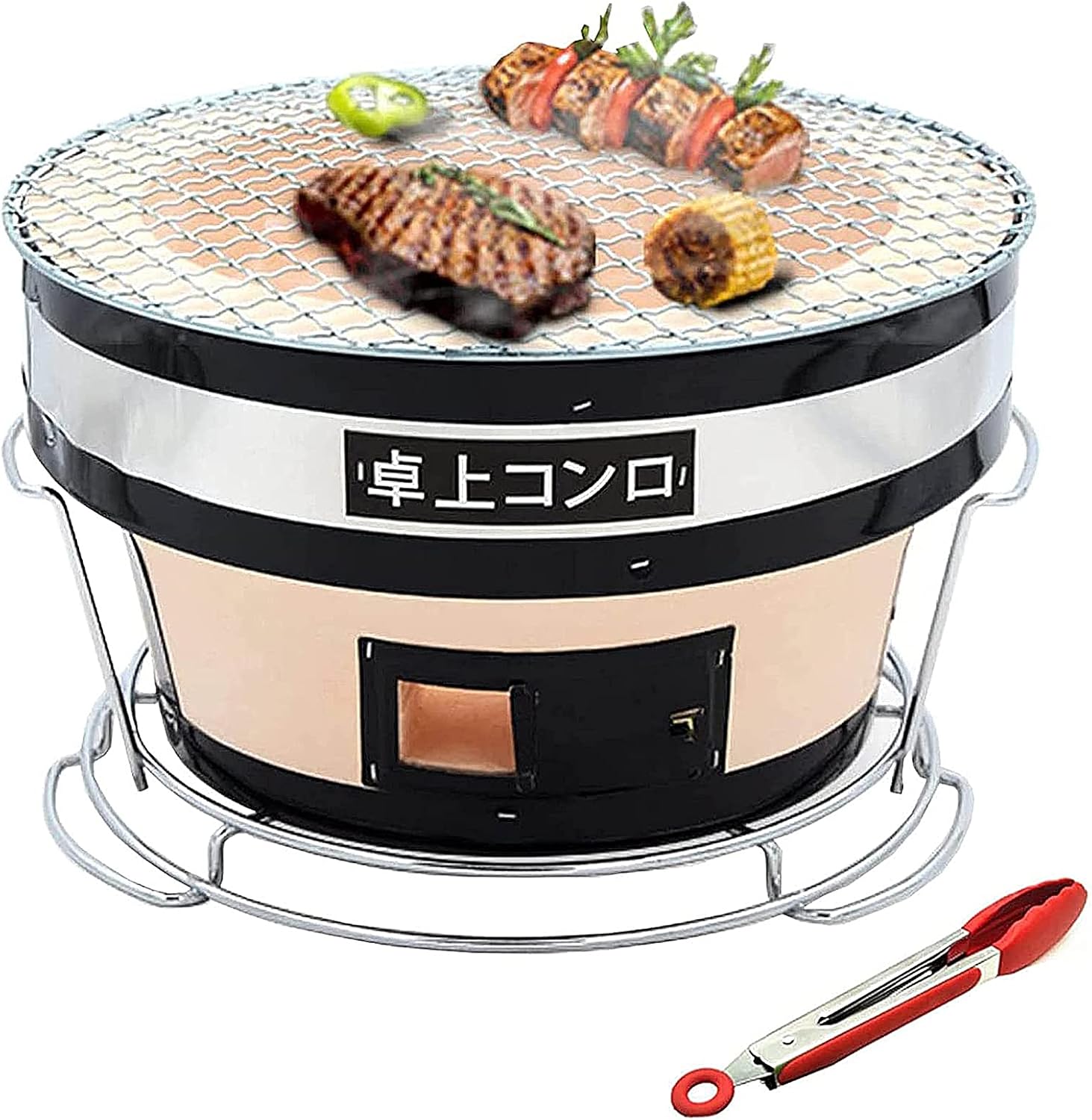Japanese Ceramic Clay Charcoal BBQ Hibachi Grill C956581