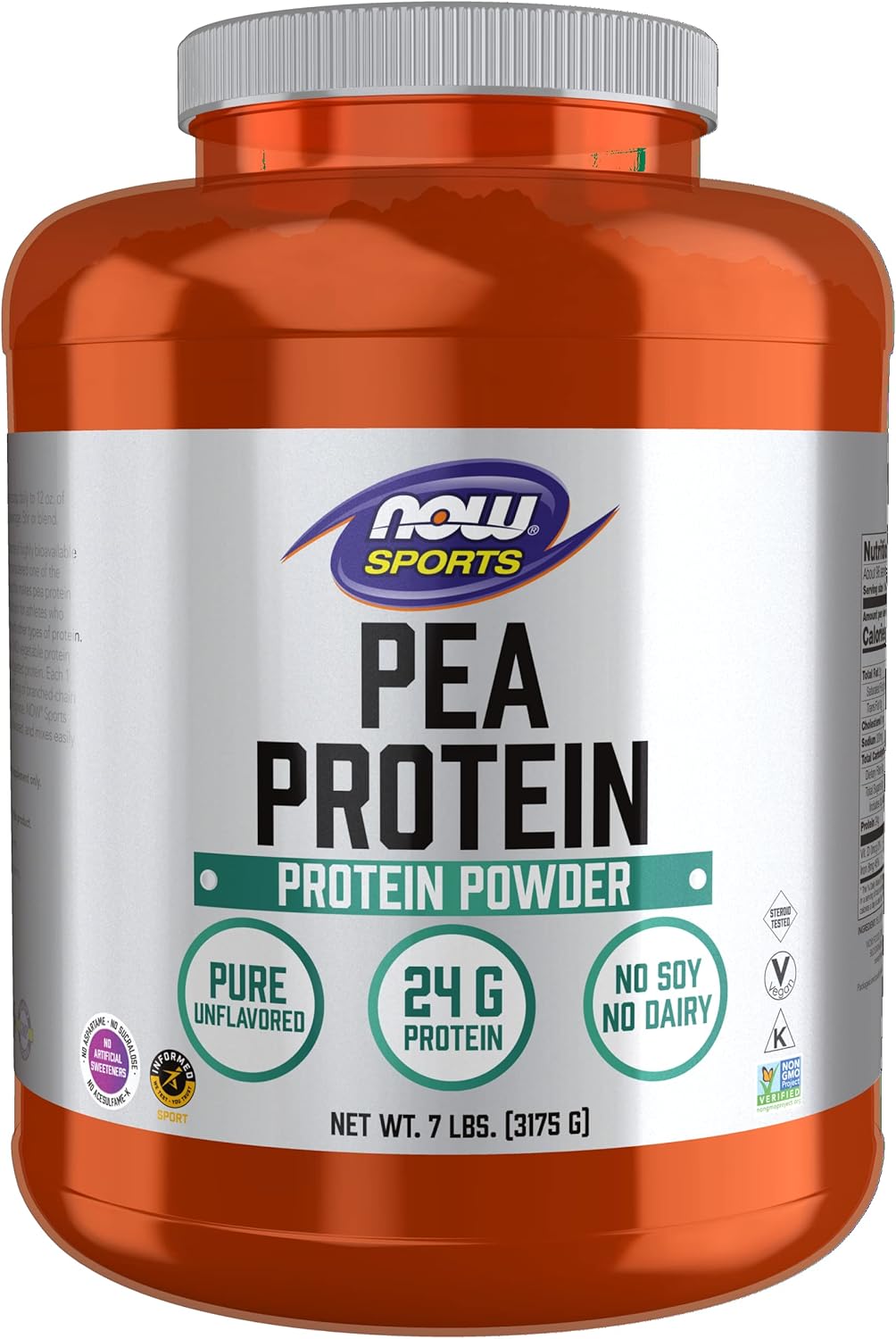 Pea Protein 24 g Unflavored Powder 7-Pound Beige Cream Pack of 2 U6551