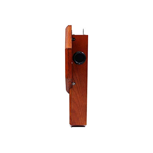 Light Oak Traditional Schoolhouse Wall Clock with Chime & Pendulum M66310