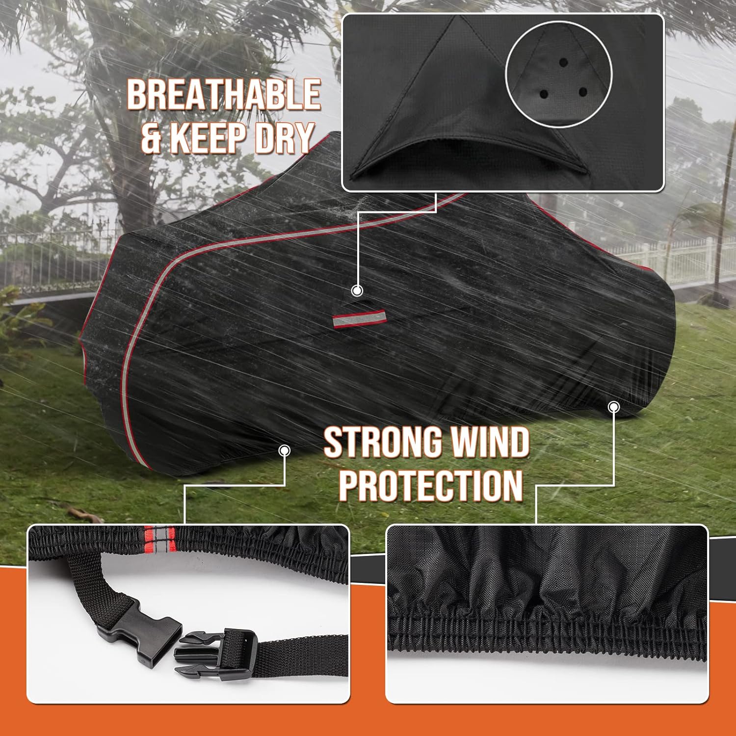 Full Cover with Reflective Strips P2298