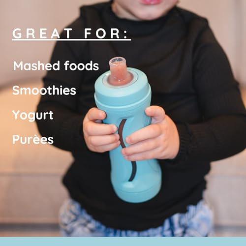 Baby Food Bottle Reusable Silicone Cup (Aqua) Y2566
