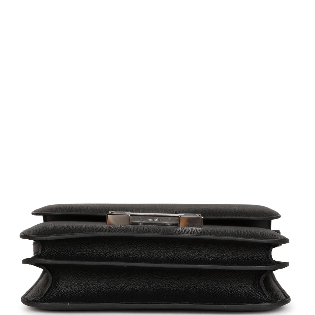 Black Epsom Leather Shoulder Bag P416