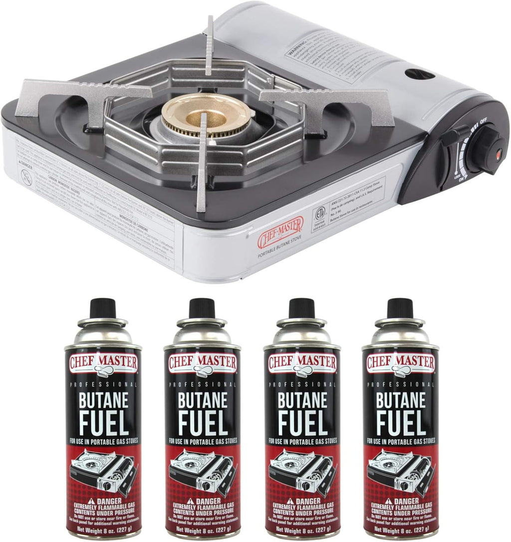 Portable Butane Stove with 4 Fuel Canisters H421
