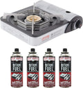 Portable Butane Stove with 4 Fuel Canisters H421