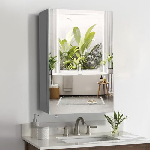 18 inch x 24 inch Frameless Mirror Medicine Cabinet L982204