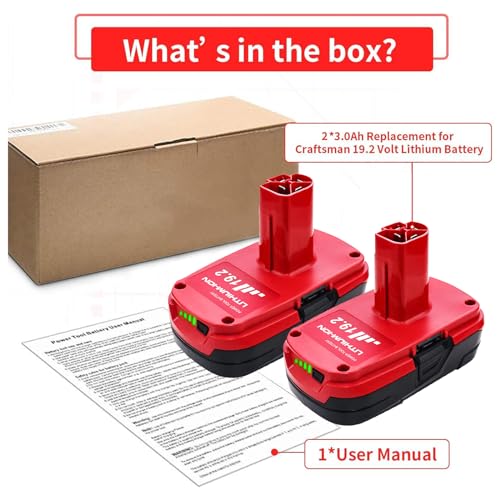 2Pack 19.2 Volt 3.0Ah Lithium Battery W2095