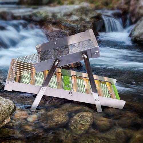 3 in 1 Gold Panning Kit, 50" Folding Gold Sluice Box, 34pcs E35724