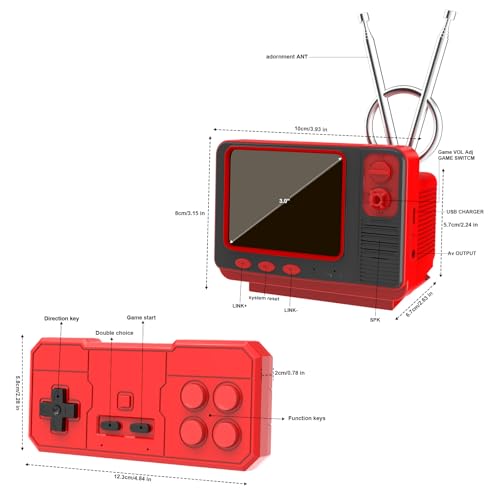 Handheld Retro Video Game with 3.0 Inch Screen (Wood) V99331