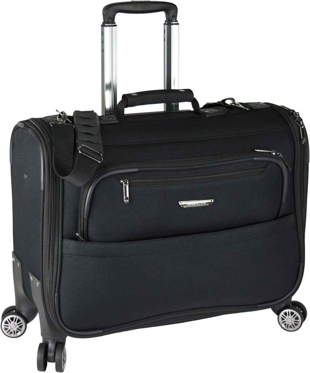 Black 21-Inch Softside 8-Wheeled Spinner Garment Bag Luggage I4033