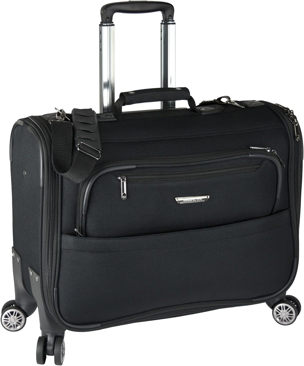 Black 21-Inch Softside 8-Wheeled Spinner Garment Bag Luggage I4033
