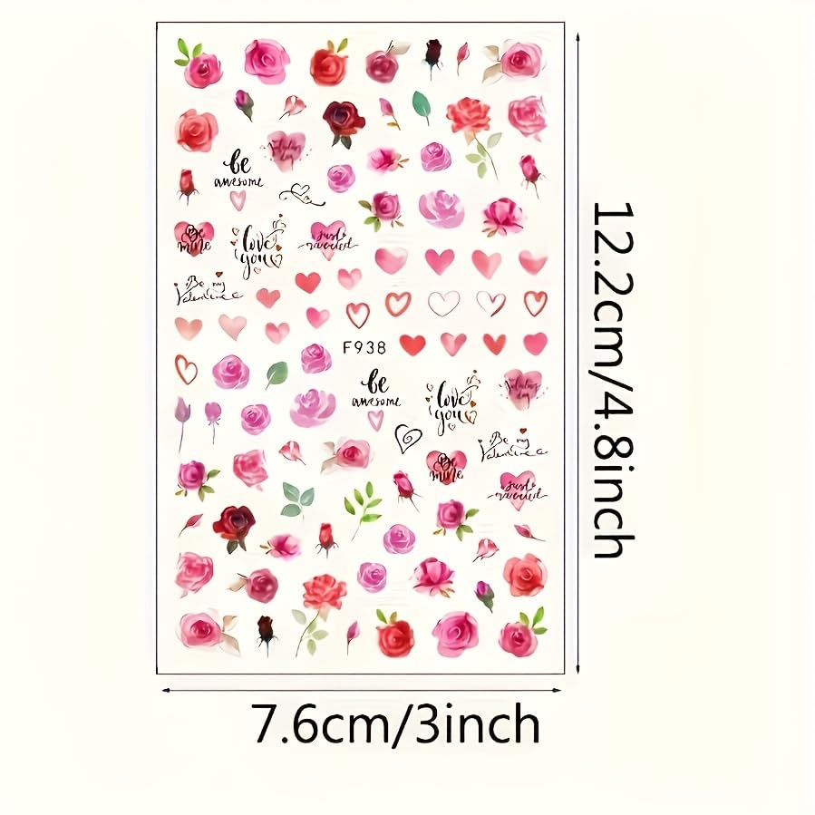 16 Sheets 7 Holiday Nail Art Stickers, Variety Pack All Season Nail Decals with Tweezers, 3D Self-Adhesive Nail Decoration X33993