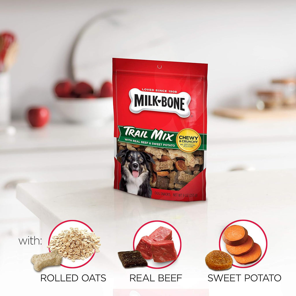 Real Beef & Sweet Potato Flavor Dog Treats, 9 Ounces X765