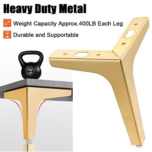 4 PCS Gold Metal Furniture Legs E635256
