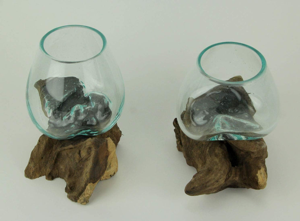 Set of 2 Decorative Bowl Vase Planter O57020