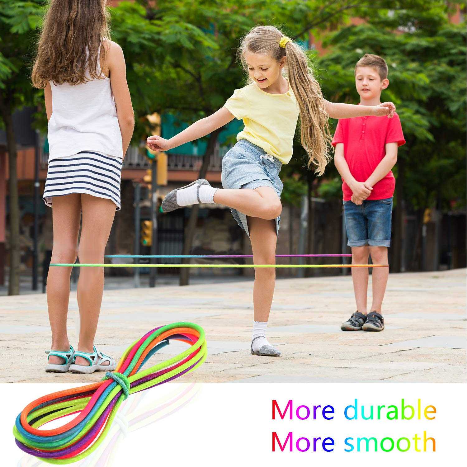 Colorful Stretch Rope Elastic Fitness Game D791