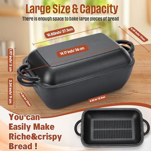 Pre-Seasoned 5.7QT Cast Iron Dutch Oven with Lid E5251