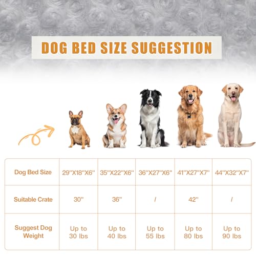 Orthopedic Dog Bed Medium Grey 29 x 18 x 6 Inch I524