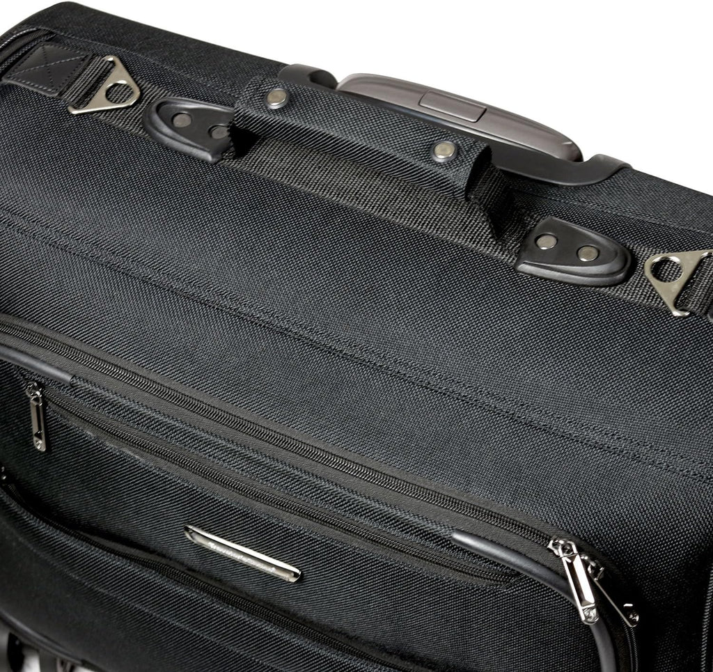 Black 21-Inch Softside 8-Wheeled Spinner Garment Bag Luggage I4033