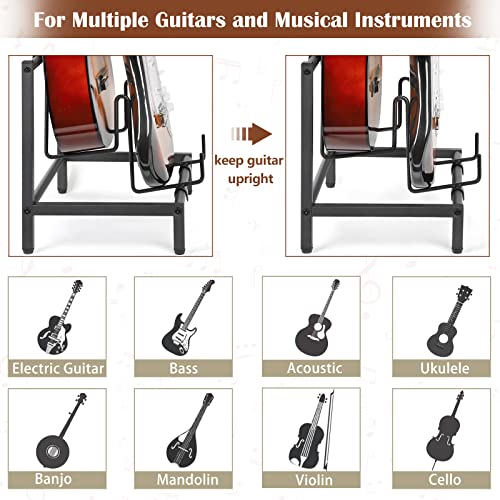 4-Tier Adjustable Guitar Stand with Shelf R5497