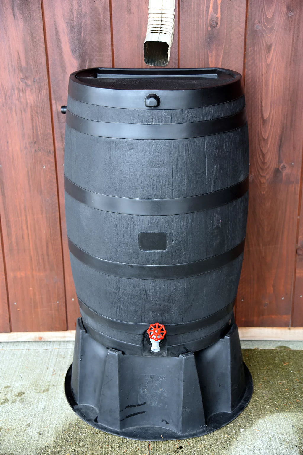 Black 50 Gallon Polyethylene Rain Barrel L71199