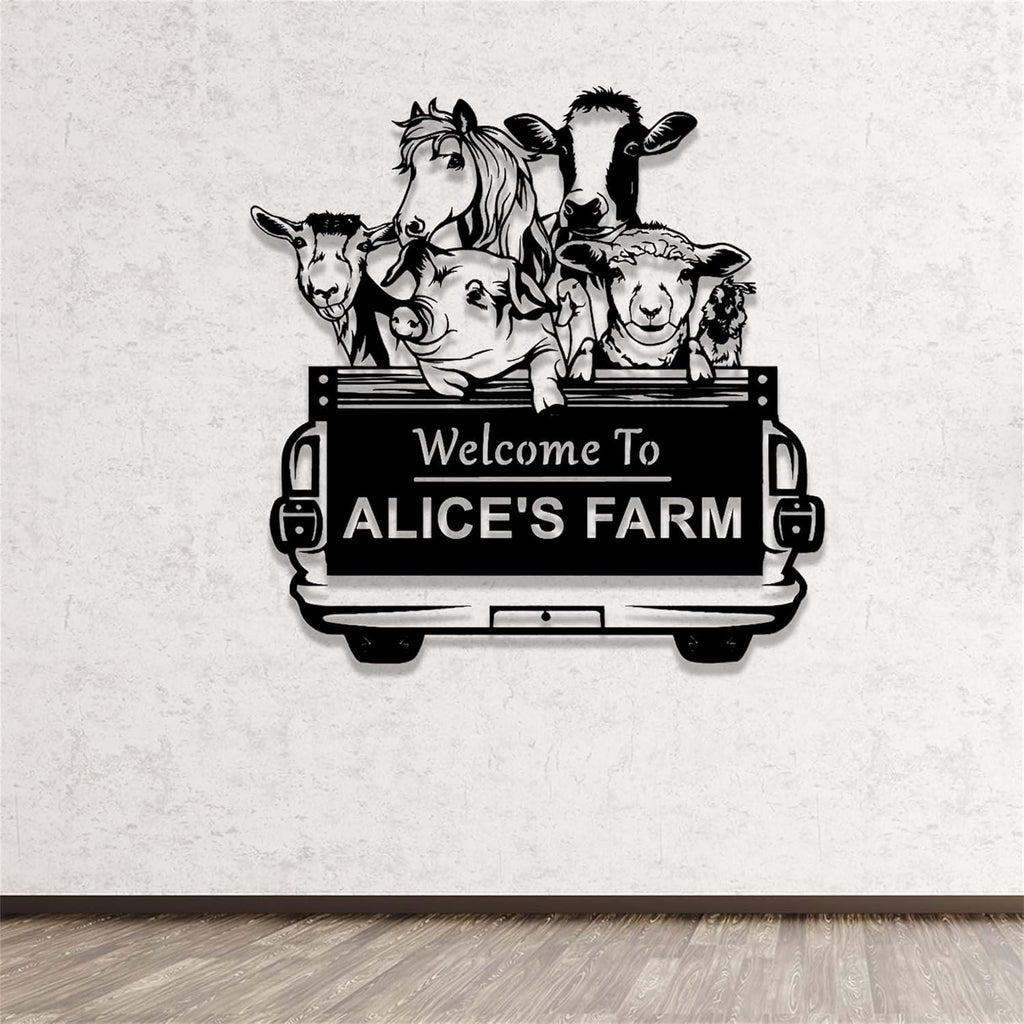 Farm Animals Metal Sign F2497