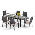 9 Piece Outdoor Extendable Dining Set with Rectangular Metal Dining Table and 8 Rattan Chairs R88345