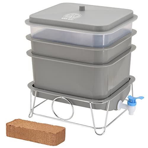 4-Tray Worm Composting Bin Kit with Coco Coir Brick V2621