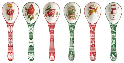Green Ceramic Spoons Set of 6 A962389