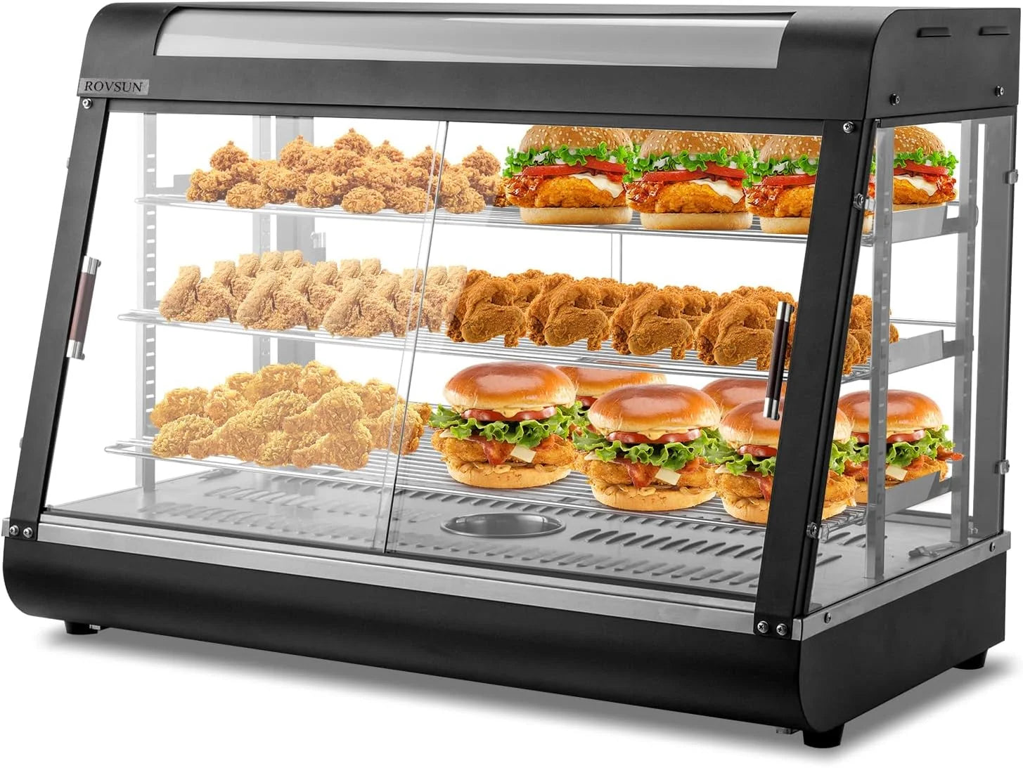 3-Tier Electric Food Warmer with Glass Door B879275