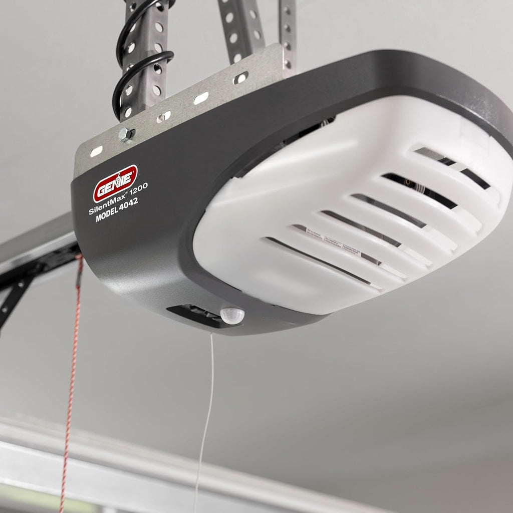 Gray Garage Door Opener with Steel-Reinforced Belt Drive C8673