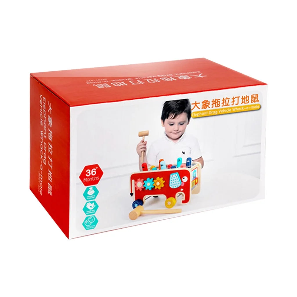 Colourful Wooden Whack-A- Game Early Educational Toys Two Hammers A7229