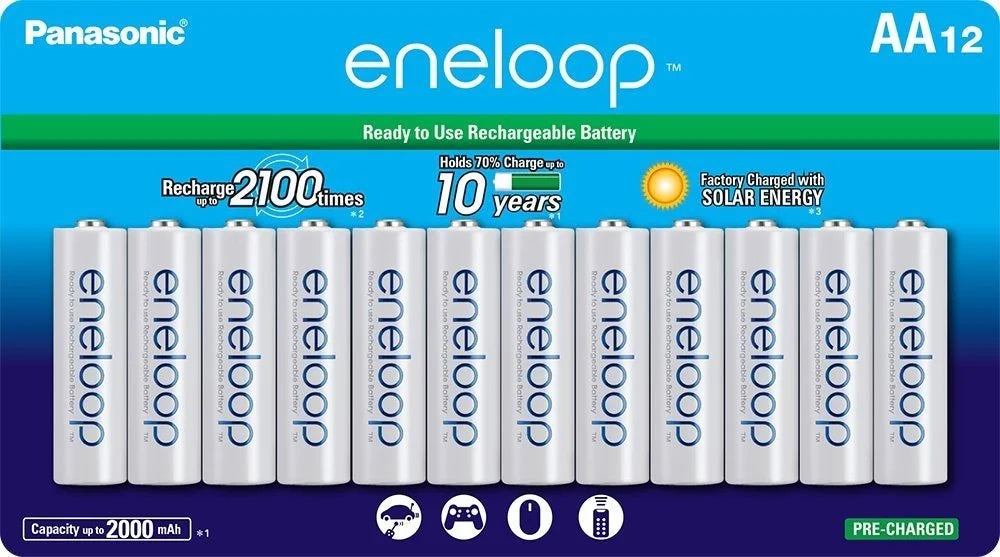 12 Pack AA Ni-MH Rechargeable Batteries V47149
