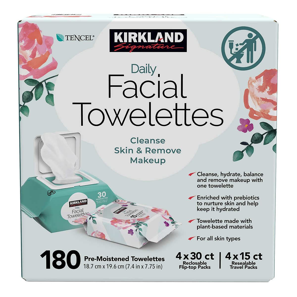 180 Count Facial Towelettes M99572